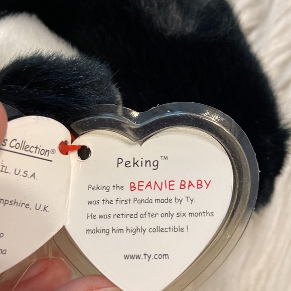 PEKING TY baby panda brand new with tag color white and black length 10/11” - Picture 6 of 8
